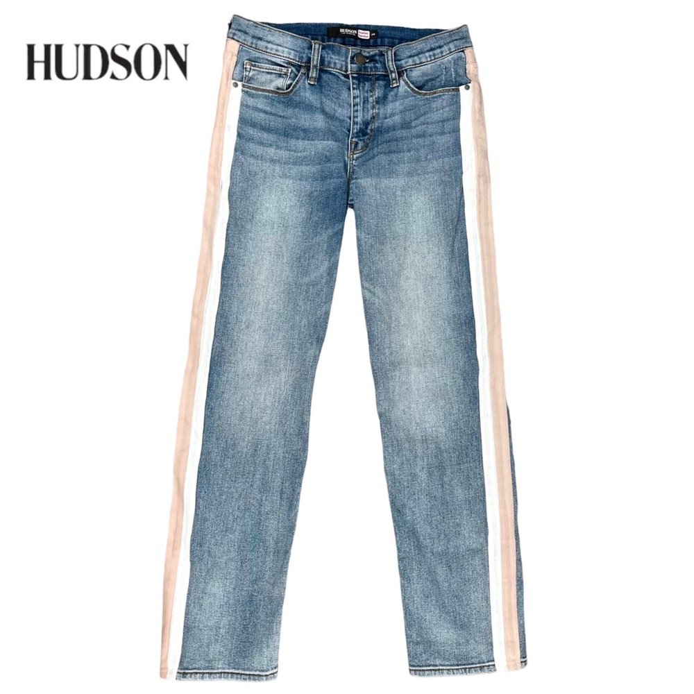 Hudson | Nico Cigarette Jeans Scarlett Gordon Pink & White Stripe | Women’s 26